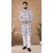 Wine Velvet Resham Work Mens Semi Indo Western - 11057198450