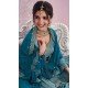 Aqua Blue Chinon Embroidery Work Party Wear Sharara Suit - 11472201233
