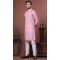 Pink Soft Cotton Digital Print Work Party Wear Men Kurta Pajama - 11468201072