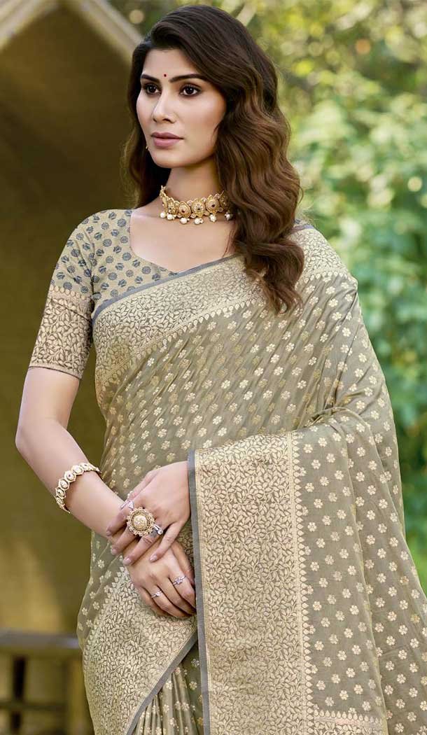 Grey Art Silk Weaving Work Traditional Party Wear Saree - 11413200699 Grey Art Silk Weaving Work Traditional Party Wear Saree - 11413200699