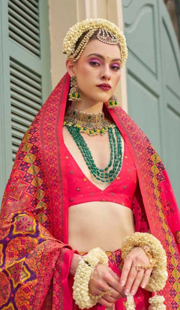 Rani Pink Banarasi Silk Weaving Work Party Wear Saree - 11540201574