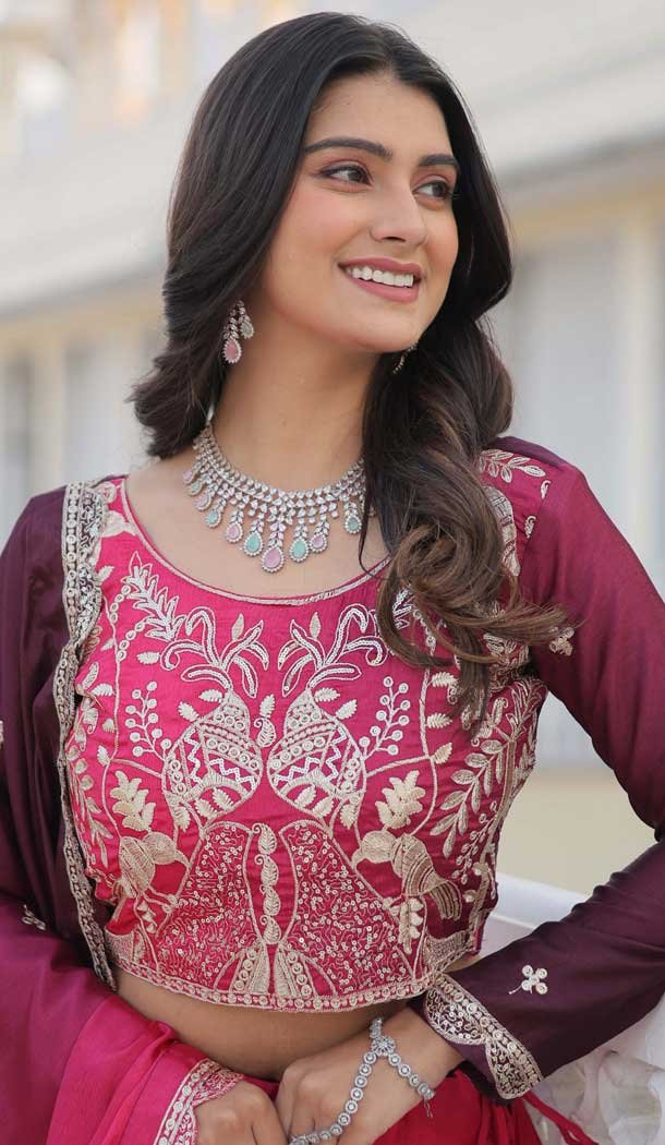 Fox Georgette Embroidery Work Party Wear Lehenga Choli In Multi Color - 11623202200