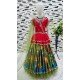 Multi Color Chinon Silk Embroidery Work Party Wear Kids Lehenga Choli - 11668202435