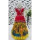 Multi Color Embroidery Work Chinon Silk Party Wear Kids Lehenga Choli - 11668202437