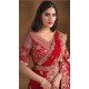 Maroon Two Tone Satin Silk Stone Work Wedding Wear Saree - 11601202072