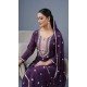Silk Sequins Work Pakistani Style Salwar Suit In Wine - 11728202781