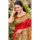Red Silk Weaving Work Traditional Wear Saree - 11741202859
