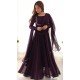 Wine Georgette Plain Pakistani Anarkali Suit - 11718202701