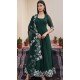 Green Georgette Embroidery Work Party Wear Anarkali Suit - 11729202783
