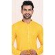 Viscose Rayon Sequins Work Men Kurta Pajama In Yellow - 11951204125