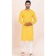 Viscose Rayon Sequins Work Men Kurta Pajama In Yellow - 11951204125