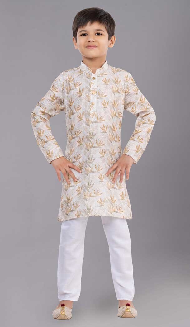 Multi Color Polyester Sequins Work Festival Wear Designer Kid's Kurta Pajama - 12060204891