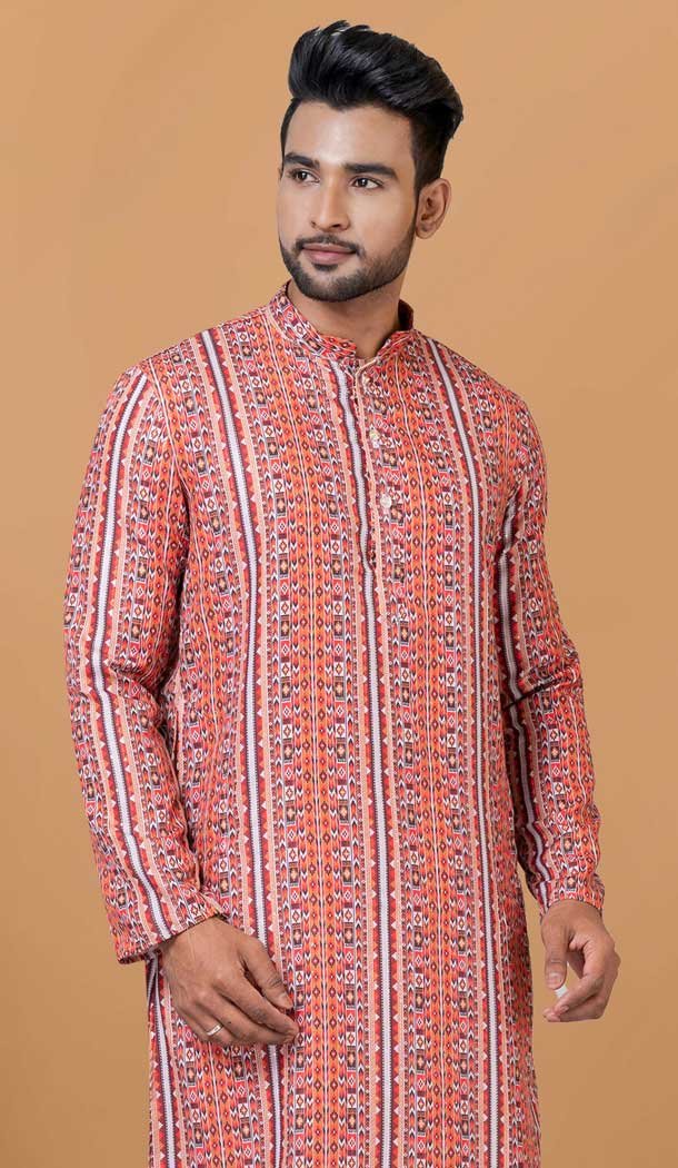 Attractive Multi Color Cotton Crochet Work Casual Wear Men Kurta Pajama - 12082205027