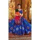 Blue Viscose Cotton Embroidery Work Navratri Chaniya Choli -159099188