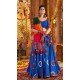 Blue Viscose Cotton Embroidery Work Navratri Chaniya Choli -159099188