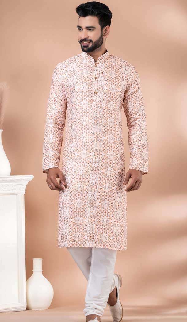 Multi Color Digital Print Cotton Mens Kurta Pajama - 12103205277