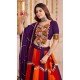 Women Navratri Chaniya Choli Viscose Cotton Designer Embroidery Work Purple - 160971354