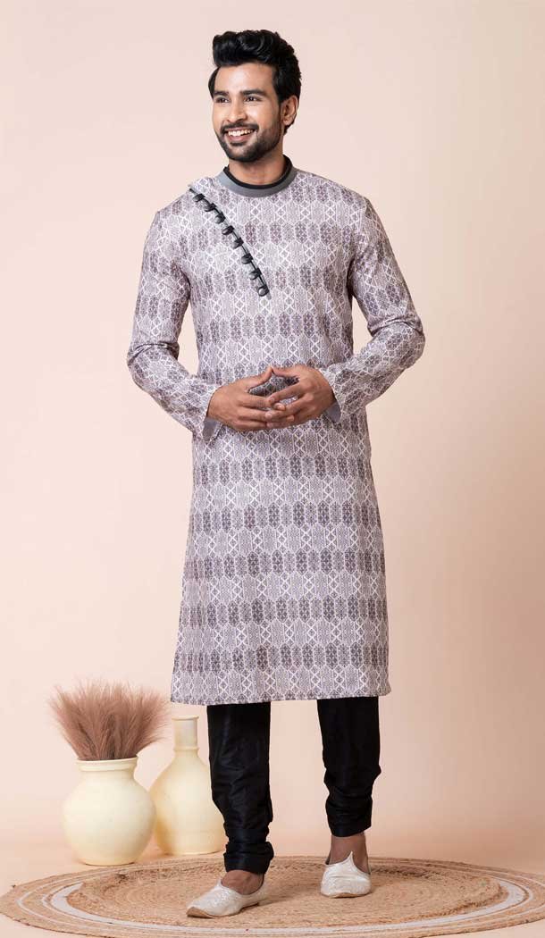 Multi Color Cotton Polyester Printed Festival Wear Mens Kurta Pajama - 12116205454