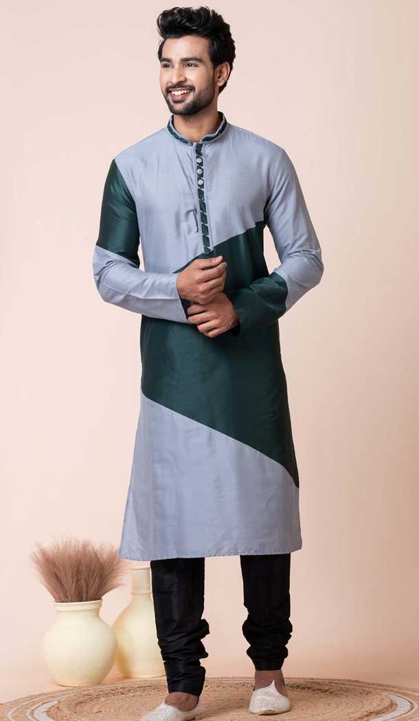 Multi Color PS Viscose Printed Festival Wear Mens Kurta Pajama - 12116205456