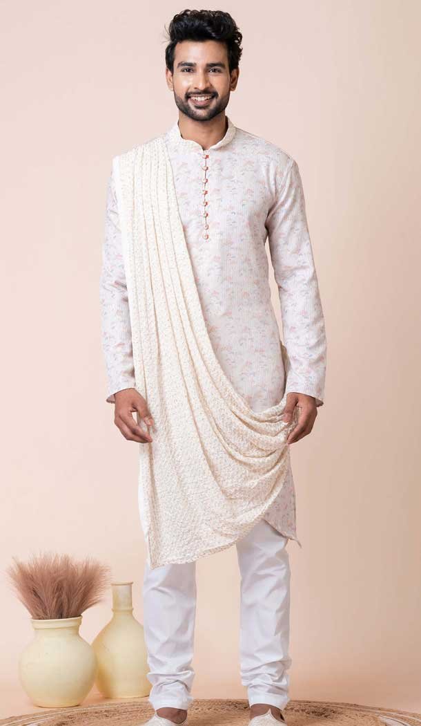 Multi Color Viscose Printed Festival Wear Mens Kurta Pajama - 12116205458