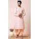 Pink Cotton Polyester Printed Festival Wear Mens Kurta Pajama - 12116205460