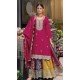 Women Party Wear Salwar Suit Prettified with Embroidery work Chinon Pink - 12297206958