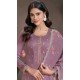 Women Party Wear Salwar Suit Purple Silk Sequence Work - 12369207316