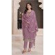 Women Party Wear Salwar Suit Purple Silk Sequence Work - 12369207316