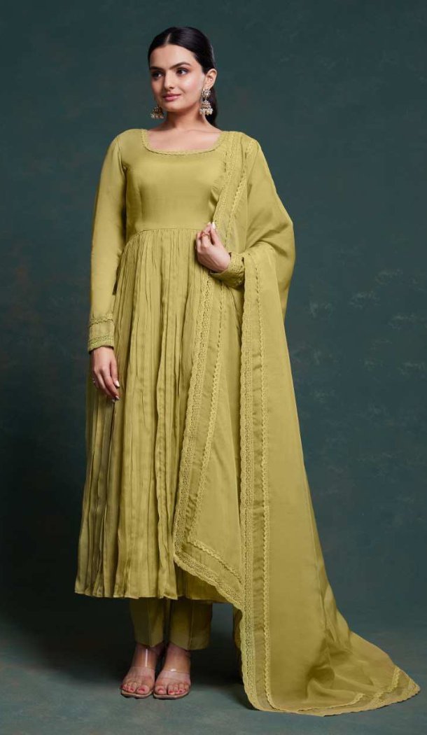 Women Digital Printed Work Pista Organza Party Wear Salwar Suit - 12490207919