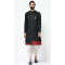 Women Black Mens Wear Indo Western Dhupion Art Silk - 13116211062