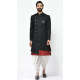 Women Black Mens Wear Indo Western Dhupion Art Silk - 13116211062