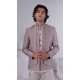 Men Pastel Light Brown Mens Wear Indo Western Jacquard - 13240211713