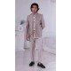 Men Pastel Light Brown Mens Wear Indo Western Jacquard - 13240211713