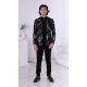 Men Wear Indo Western Velvet Embroidery Black - 13240211730