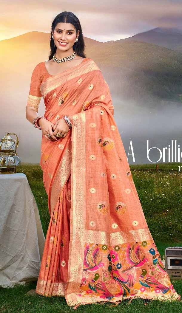 Women Party Wear Saree Gajri Assam Silk Jacquard - 13267211885