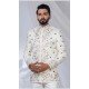Men Ethnic Wedding Sherwani Cream Imported - 13279212027