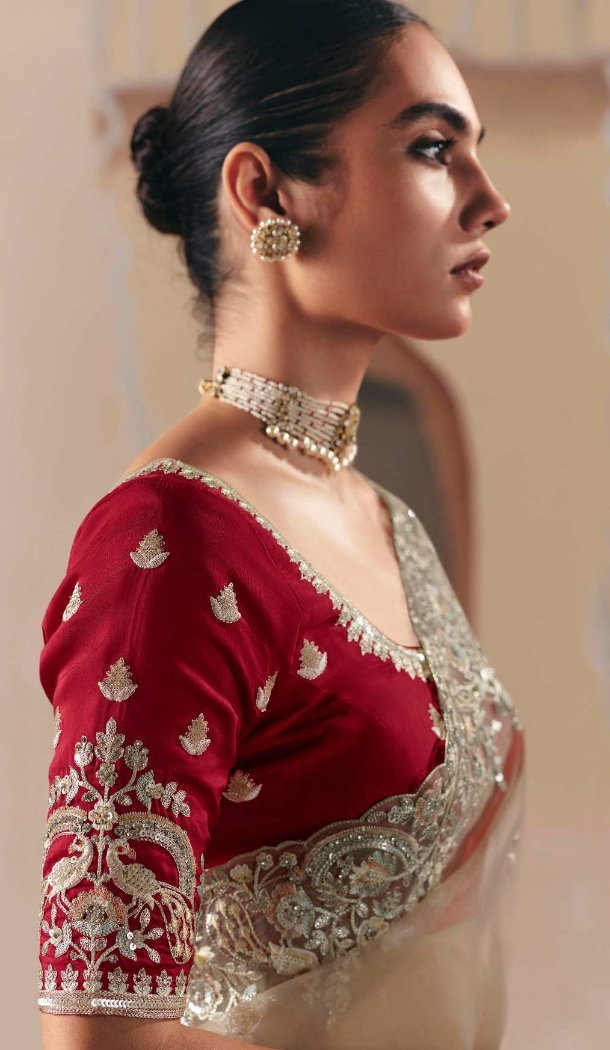 Women Stone Work Designer Saree Plus Size Embroidery - 13583213564