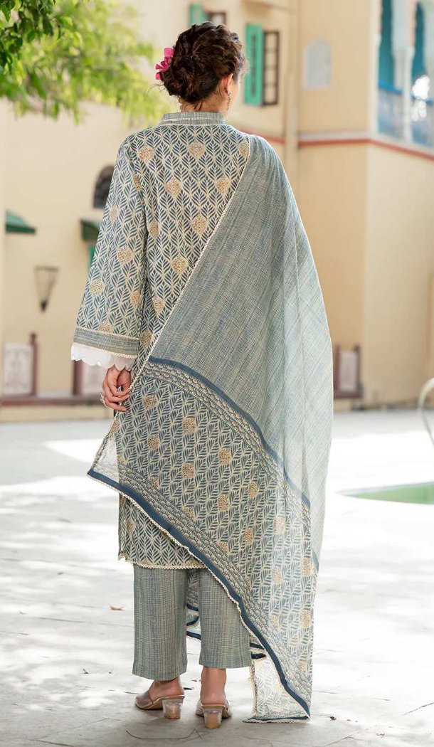 Grey Cotton Digital Salwar Suit – FHR214010