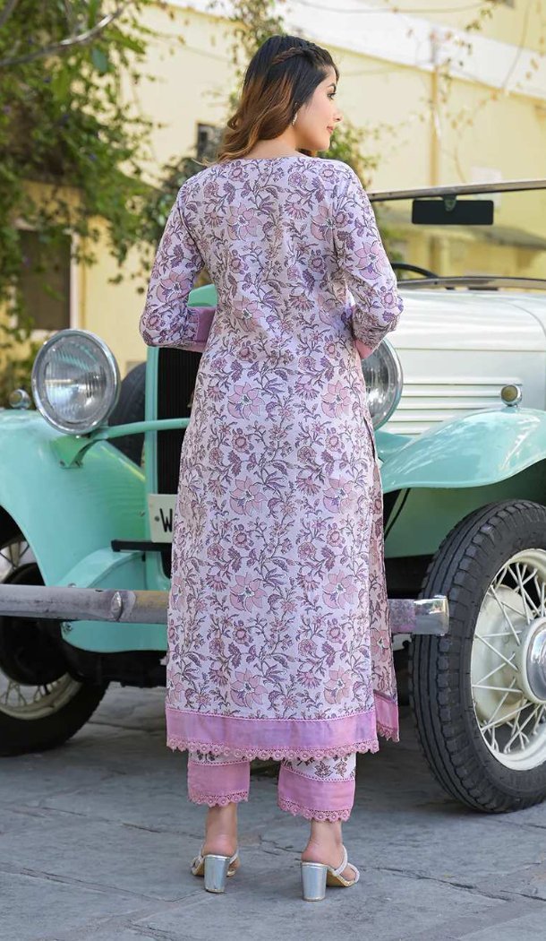 Light Purple Cotton Digital Salwar Suit – FH214011