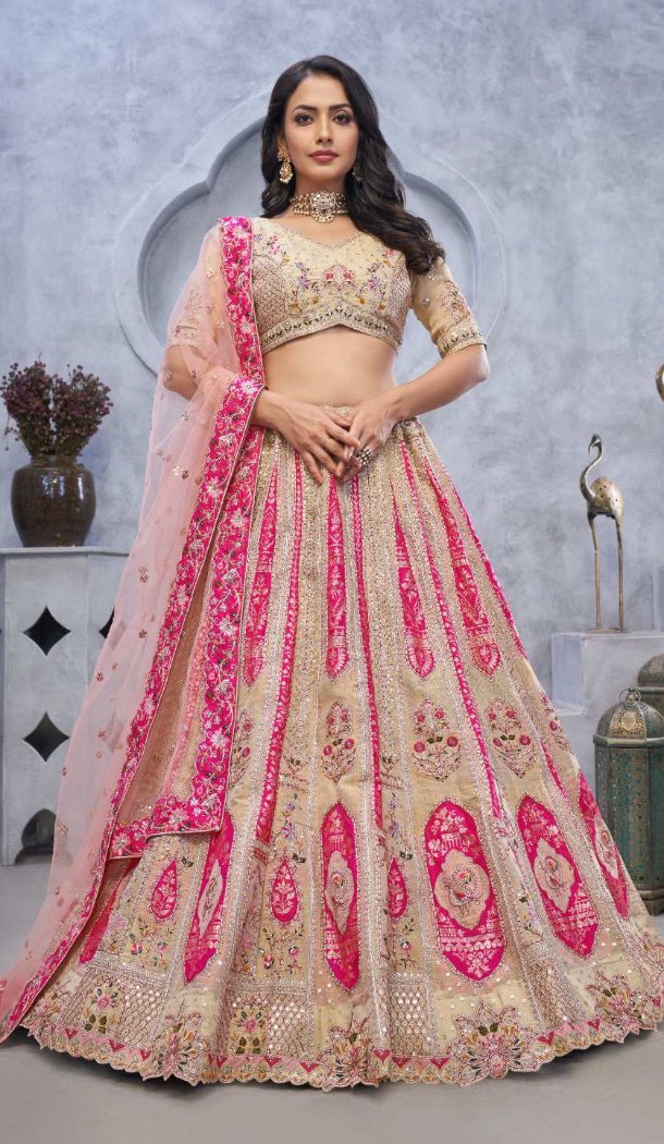 Designer Multi Banarasi Lehenga Choli – FH213960
