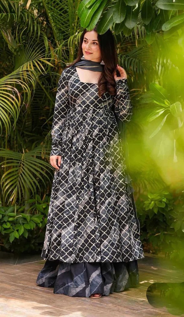 Multi Maslin Heavy Digital Printed Salwar Suit for Women – 214204