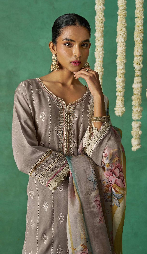 Lavender Designer Organza Salwar Suit – 214539