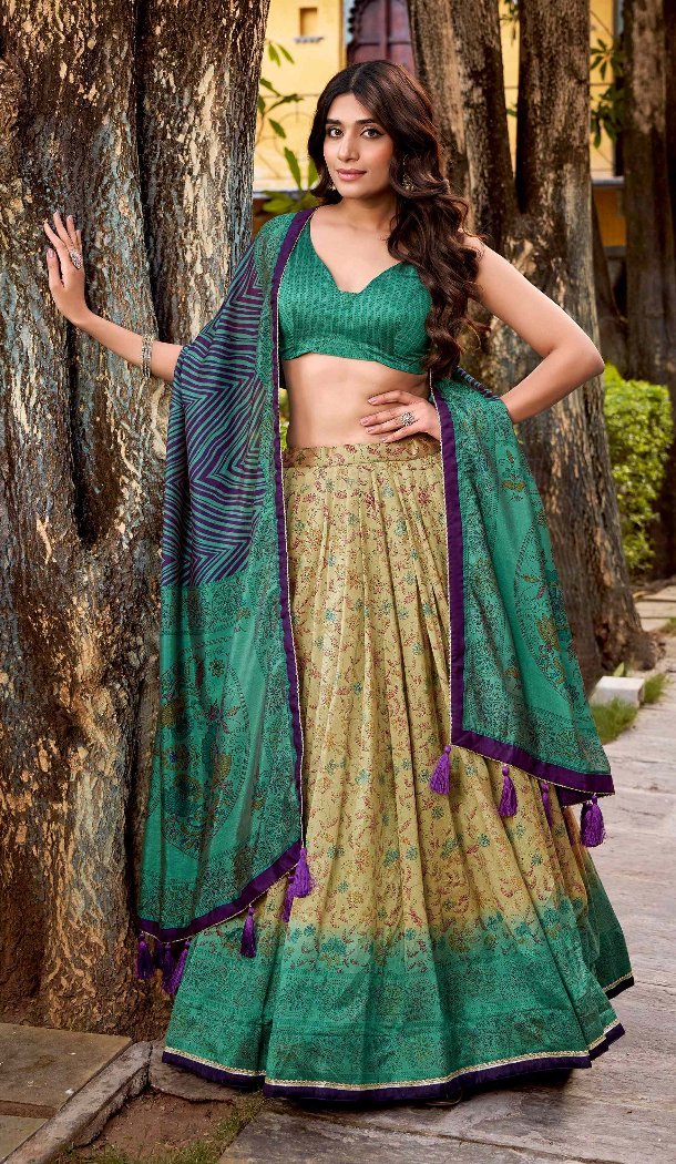 Women Multi Printed Work Lehenga Choli - 217082