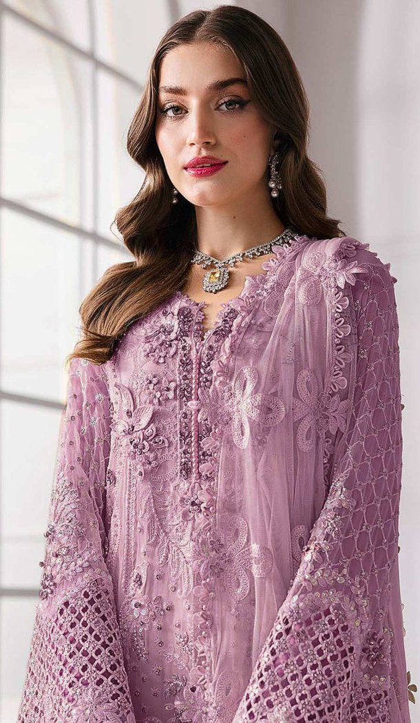 Women's Lavender Georgette Pakistani Suit - 217780
