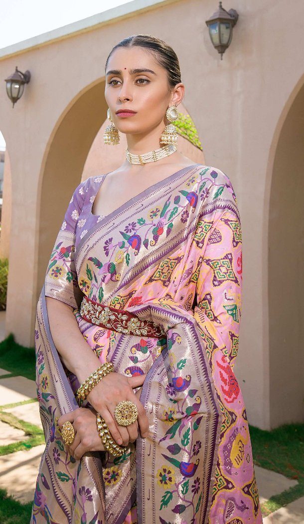 Multi Soft Silk Saree with Zari Work - 217879