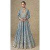 Buy Sky Blue Plus Size Anarkali Suit with Embroidery Work - 218098