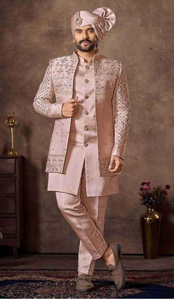 Premium Light Pink Indo Western - 218646