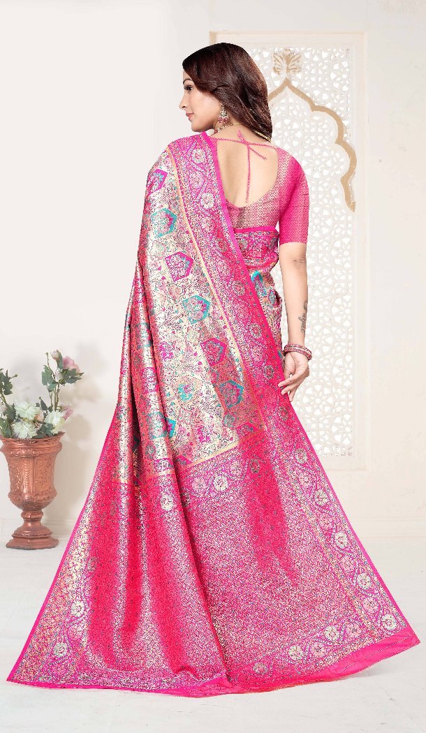Multi Kanjivaram Silk Designer Saree - 219642