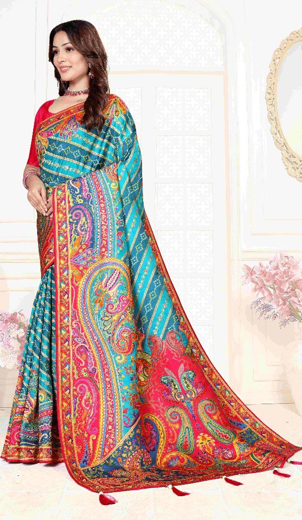 Elegant Blue Pure Viscose Silk Designer Saree - 219644