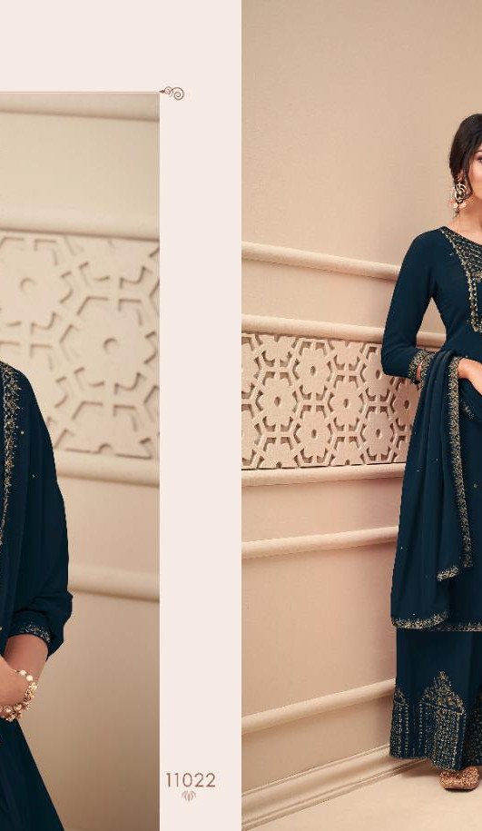 BlueColor Party Wear Salwar Kameez | FHKF13625815